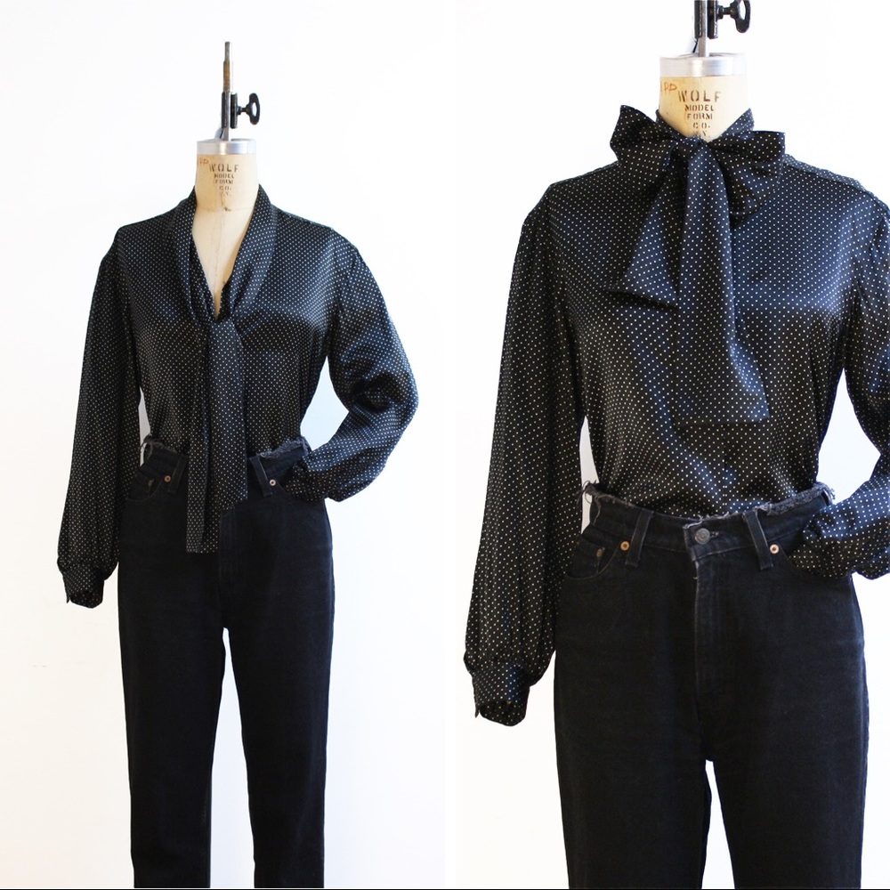 SOLD- 1980s Albert Nipon silk blouse | small/med